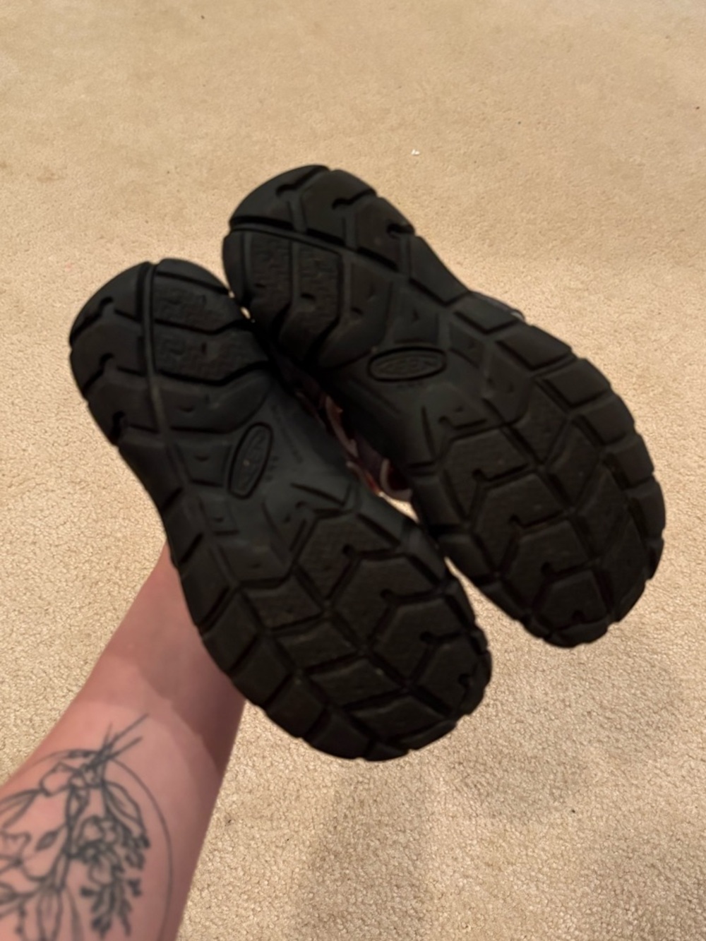 Kids Grey and Red Closed-Toe Outdoor Sandals - Picture 2 of 4